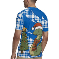 Scotland Christmas Rugby Jersey with Nessie Santa Hat and Blue Tartan Tree - Wonder Print Shop