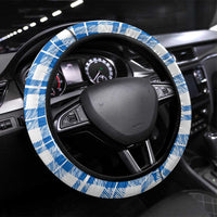 Scotland Christmas Steering Wheel Cover with Nessie Santa Hat and Blue Tartan Tree - Wonder Print Shop