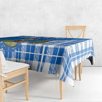 Scotland Christmas Tablecloth with Nessie Santa Hat and Blue Tartan Tree - Wonder Print Shop