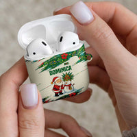 Dominica Christmas AirPods Case with Santa Snowman and Tropical Carnival Headpiece - Wonder Print Shop