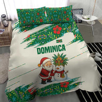 Dominica Christmas Bedding Set with Santa Snowman and Tropical Carnival Headpiece - Wonder Print Shop