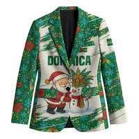 Dominica Christmas Blazer with Santa Snowman and Tropical Carnival Headpiece - Wonder Print Shop