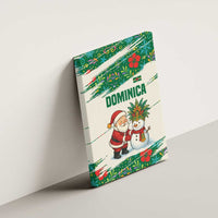 Dominica Christmas Canvas Wall Art with Santa Snowman and Tropical Carnival Headpiece - Wonder Print Shop