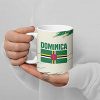 Dominica Christmas Ceramic Mug with Santa Snowman and Tropical Carnival Headpiece - Wonder Print Shop