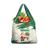 Dominica Christmas Grocery Bag with Santa Snowman and Tropical Carnival Headpiece - Wonder Print Shop