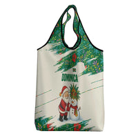 Dominica Christmas Grocery Bag with Santa Snowman and Tropical Carnival Headpiece - Wonder Print Shop