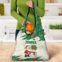 Dominica Christmas Grocery Bag with Santa Snowman and Tropical Carnival Headpiece - Wonder Print Shop