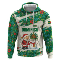 Dominica Christmas Hoodie with Santa Snowman and Tropical Carnival Headpiece - Wonder Print Shop