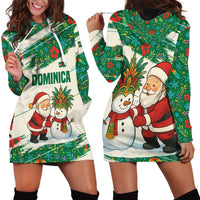 Dominica Christmas Hoodie Dress with Santa Snowman and Tropical Carnival Headpiece - Wonder Print Shop
