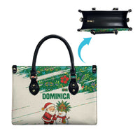 Dominica Christmas Leather Bag with Santa Snowman and Tropical Carnival Headpiece - Wonder Print Shop