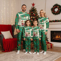Dominica Christmas Pajama Set with Santa Snowman and Tropical Carnival Headpiece - Wonder Print Shop