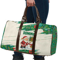 Dominica Christmas Travel Bag with Santa Snowman and Tropical Carnival Headpiece - Wonder Print Shop