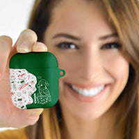 Dominica Christmas AirPods Case with Parrot Gift Box and Festive Pattern Design - Wonder Print Shop