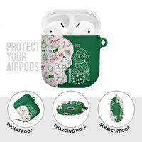 Dominica Christmas AirPods Case with Parrot Gift Box and Festive Pattern Design - Wonder Print Shop