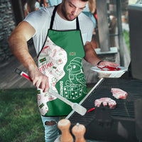 Dominica Christmas Apron with Parrot Gift Box and Festive Pattern Design - Wonder Print Shop