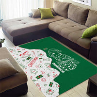 Dominica Christmas Area Rug with Parrot Gift Box and Festive Pattern Design - Wonder Print Shop