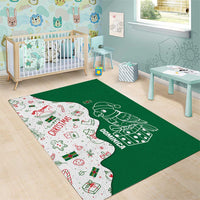 Dominica Christmas Area Rug with Parrot Gift Box and Festive Pattern Design - Wonder Print Shop