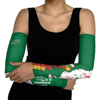 Dominica Christmas Arm Sleeves with Parrot Gift Box and Festive Pattern Design - Wonder Print Shop