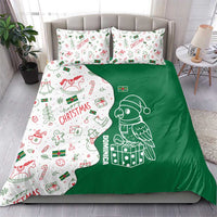Dominica Christmas Bedding Set with Parrot Gift Box and Festive Pattern Design - Wonder Print Shop