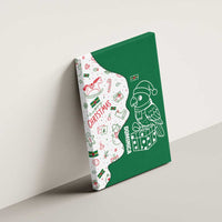Dominica Christmas Canvas Wall Art with Parrot Gift Box and Festive Pattern Design - Wonder Print Shop