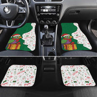 Dominica Christmas Car Mats with Parrot Gift Box and Festive Pattern Design - Wonder Print Shop