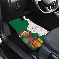 Dominica Christmas Car Mats with Parrot Gift Box and Festive Pattern Design - Wonder Print Shop