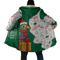Dominica Christmas Cloak with Parrot Gift Box and Festive Pattern Design - Wonder Print Shop
