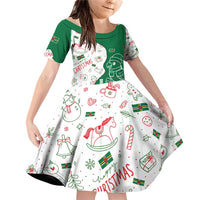 Dominica Christmas Family Matching Off Shoulder Short Dress and Hawaiian Shirt with Parrot Gift Box and Festive Pattern Design - Wonder Print Shop