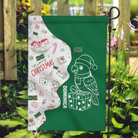 Dominica Christmas Garden Flag with Parrot Gift Box and Festive Pattern Design - Wonder Print Shop
