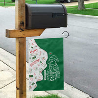 Dominica Christmas Garden Flag with Parrot Gift Box and Festive Pattern Design - Wonder Print Shop