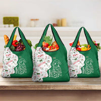 Dominica Christmas Grocery Bag with Parrot Gift Box and Festive Pattern Design - Wonder Print Shop