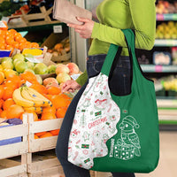 Dominica Christmas Grocery Bag with Parrot Gift Box and Festive Pattern Design - Wonder Print Shop