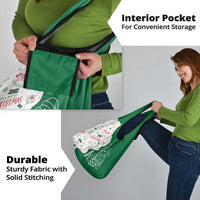 Dominica Christmas Grocery Bag with Parrot Gift Box and Festive Pattern Design - Wonder Print Shop