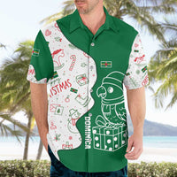 Dominica Christmas Hawaiian Shirt with Parrot Gift Box and Festive Pattern Design - Wonder Print Shop