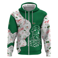 Dominica Christmas Hoodie with Parrot Gift Box and Festive Pattern Design - Wonder Print Shop
