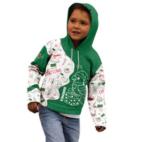 Dominica Christmas Kid Hoodie with Parrot Gift Box and Festive Pattern Design - Wonder Print Shop