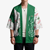 Dominica Christmas Kimono with Parrot Gift Box and Festive Pattern Design - Wonder Print Shop