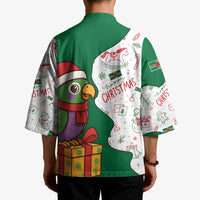 Dominica Christmas Kimono with Parrot Gift Box and Festive Pattern Design - Wonder Print Shop