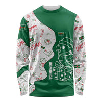 Dominica Christmas Long Sleeve Shirt with Parrot Gift Box and Festive Pattern Design - Wonder Print Shop