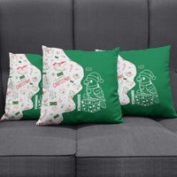 Dominica Christmas Pillow Cover with Parrot Gift Box and Festive Pattern Design - Wonder Print Shop