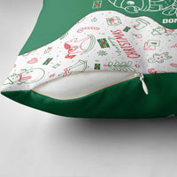 Dominica Christmas Pillow Cover with Parrot Gift Box and Festive Pattern Design - Wonder Print Shop