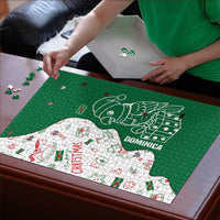 Dominica Christmas Puzzle with Parrot Gift Box and Festive Pattern Design - Wonder Print Shop