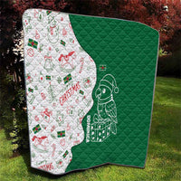 Dominica Christmas Quilt with Parrot Gift Box and Festive Pattern Design - Wonder Print Shop