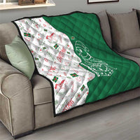 Dominica Christmas Quilt with Parrot Gift Box and Festive Pattern Design - Wonder Print Shop