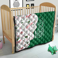 Dominica Christmas Quilt with Parrot Gift Box and Festive Pattern Design - Wonder Print Shop