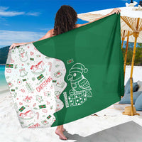 Dominica Christmas Sarong with Parrot Gift Box and Festive Pattern Design - Wonder Print Shop