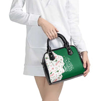 Dominica Christmas Shoulder Handbag with Parrot Gift Box and Festive Pattern Design - Wonder Print Shop