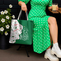 Dominica Christmas Tote Bag with Parrot Gift Box and Festive Pattern Design - Wonder Print Shop