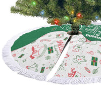 Dominica Christmas Tree Skirt with Parrot Gift Box and Festive Pattern Design - Wonder Print Shop