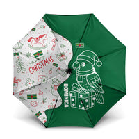 Dominica Christmas Umbrella with Parrot Gift Box and Festive Pattern Design - Wonder Print Shop